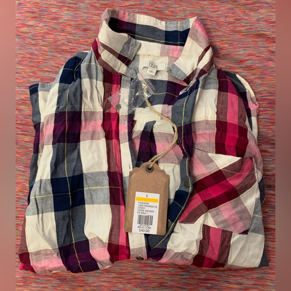 Pink&blue Flannel